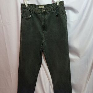 St John's Bay, Like New, Green Corduroy Women's Jeans, Size 14
